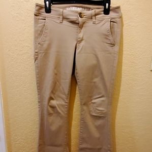 AE Khaki Stretch Cotton Slacks